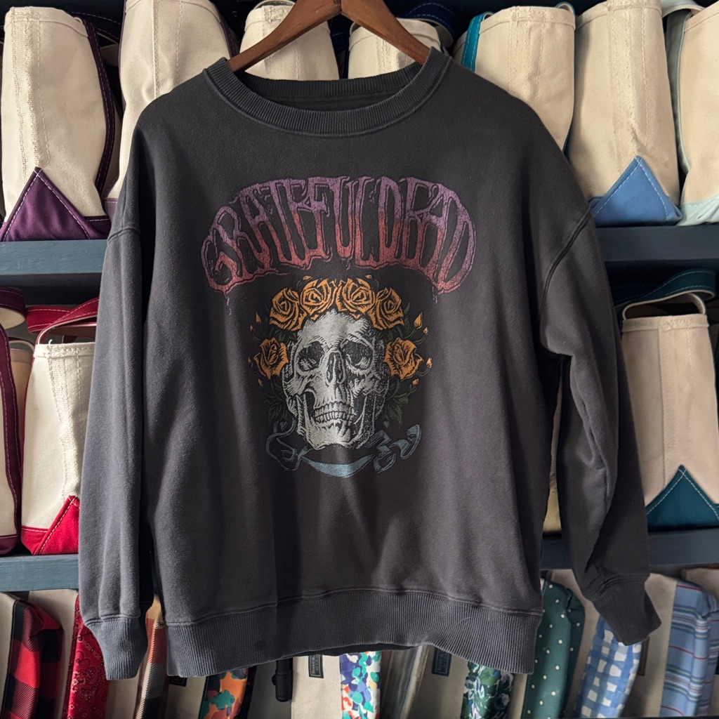 American Eagle Gray Grateful Dead Pullover Sweatshirt Xs